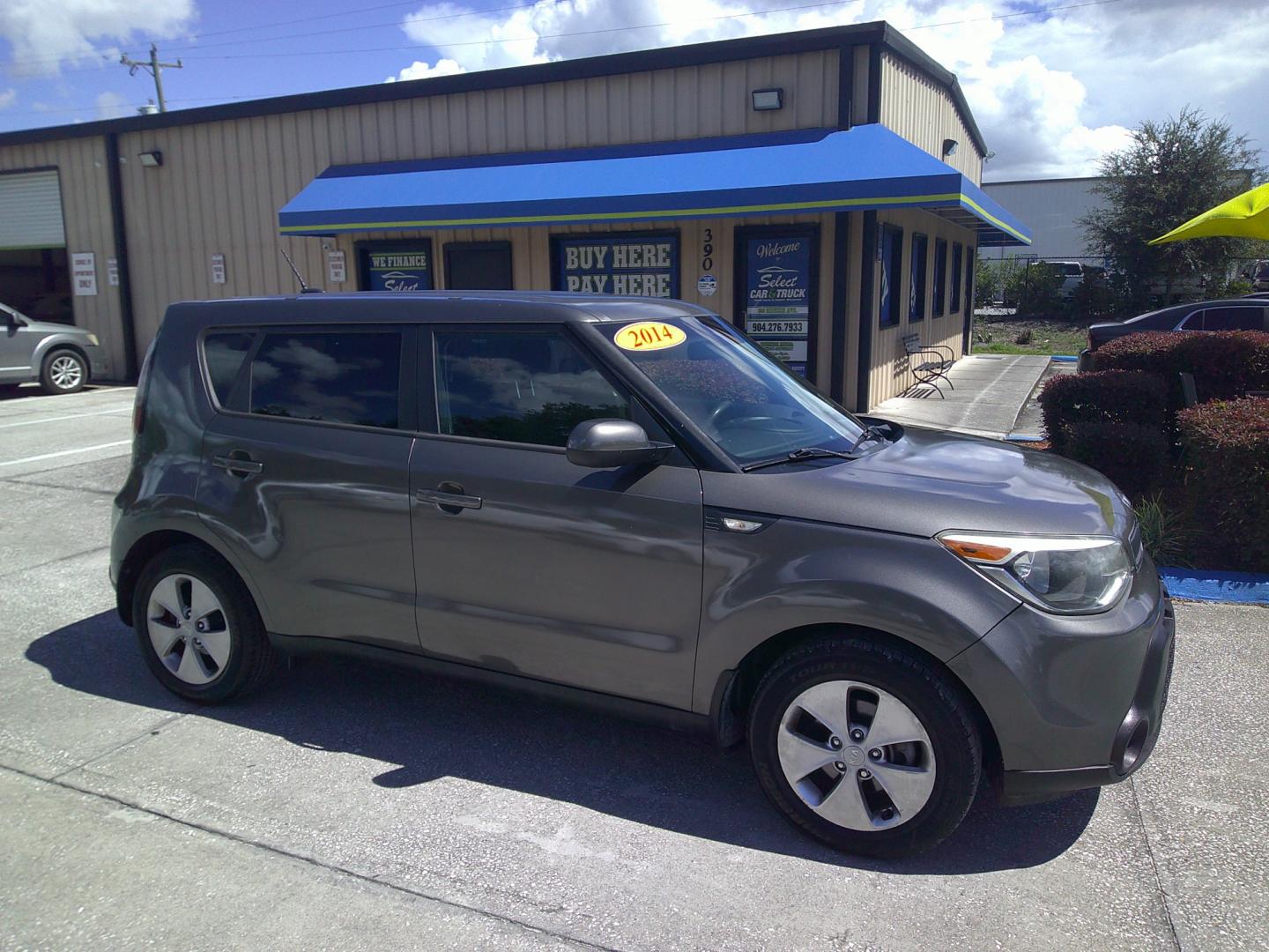 2014 GRAY KIA SOUL BASE (KNDJN2A21E7) , located at 390 Hansen Avenue, Orange Park, FL, 32065, (904) 276-7933, 30.130497, -81.787529 - Photo#2